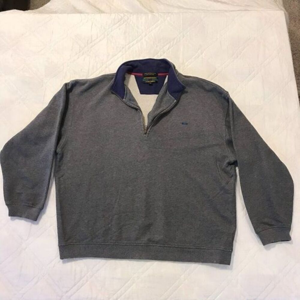 Alexander Julian Colours gray‎ 1/4 zip long sleeve XL sweatshirt